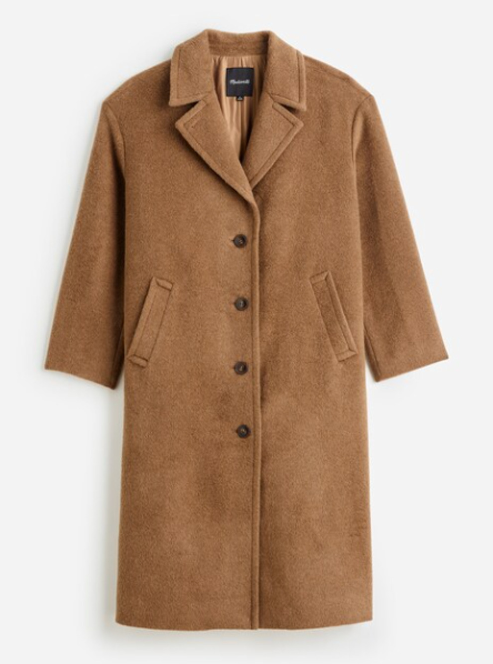 Madewell The Alonzo Coat Camel Tan Alpaca Wool Long Overcoat 2XL NWT $398